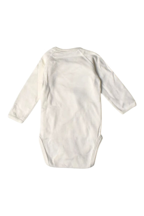 A White Long Sleeve Bodysuits from Petit Bateau in size 0-3M for boy. (Back View)