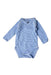 A Blue Long Sleeve Bodysuits from Petit Bateau in size 0-3M for boy. (Front View)
