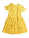 A Yellow Short Sleeve Dresses from Château de Sable in size 8Y for girl. (Front View)