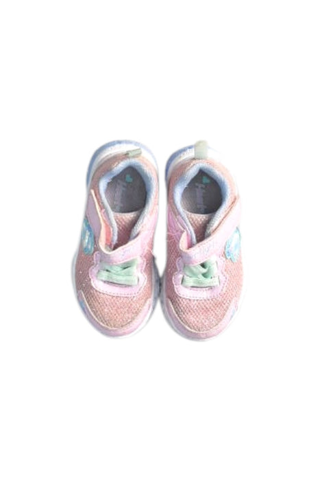 A Pink Sneakers from Skechers in size 18-24M for girl. (Back View)