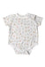 A White Short Sleeve Bodysuits from Kays + Kins in size 6-12M for girl. (Front View)