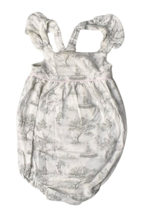 A White Sleeveless Rompers from House of Holly in size 6-12M for girl. (Front View)