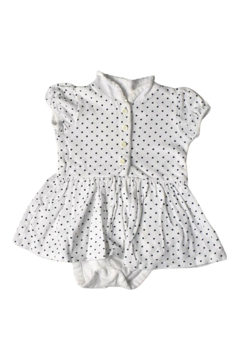 A White Short Sleeve Rompers from Mothercare in size 12-18M for girl. (Front View)