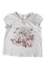 A White Short Sleeve Tops from Genwoo Kids in size 6-12M for girl. (Front View)