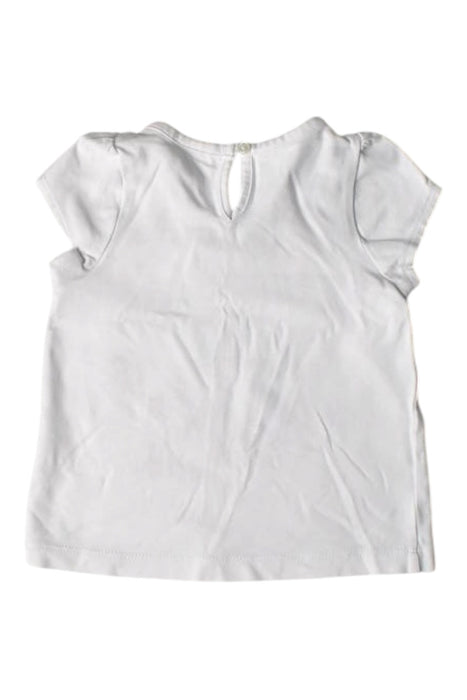 A White Short Sleeve Tops from Genwoo Kids in size 6-12M for girl. (Back View)