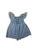 A Blue Sleeveless Rompers from Mayoral in size 6-12M for girl. (Front View)
