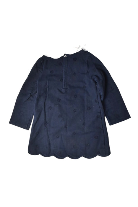 A Navy Long Sleeve Dresses from Jacadi in size 2T for girl. (Back View)