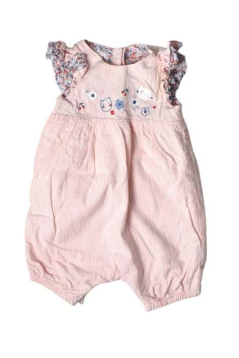 A Pink Short Sleeve Rompers from Mothercare in size 3-6M for girl. (Front View)