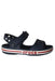 A Blue Sandals from Crocs in size 2T for neutral. (Front View)