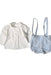A White Overall Sets from Paz Rodriguez in size 6-12M for boy. (Front View)
