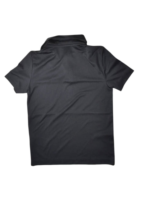 A Black Short Sleeve Polos from Adidas in size 7Y for boy. (Back View)