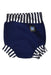 A Navy Swim Diapers from Splash About in size 6-12M for boy. (Front View)
