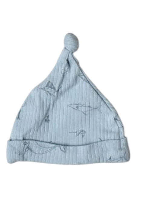A Blue Beanies from Rabbit + Bear in size 3-6M for neutral. (Back View)