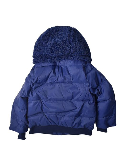 A Blue Puffer/Quilted Jackets from Chateau de Sable in size 3T for boy. (Back View)