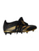 A Black Cleats/Soccer Shoes from Adidas in size 6T for boy. (Front View)