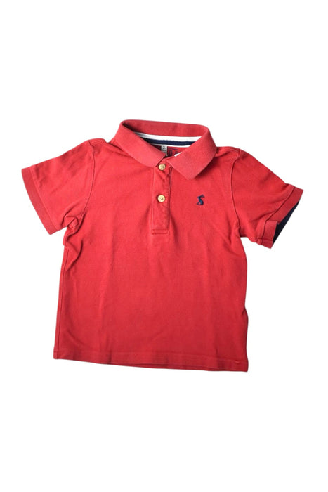 A Red Short Sleeve Polos from Joules in size 4T for boy. (Front View)