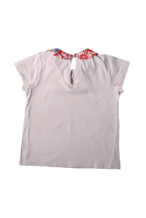 A White Short Sleeve Tops from Jacadi in size 4T for girl. (Back View)