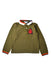 A Green Long Sleeve Polos from Jacadi in size 4T for girl. (Front View)