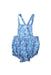 A Blue Overall Shorts from Jacadi in size 2T for girl. (Front View)