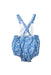 A Blue Overall Shorts from Jacadi in size 2T for girl. (Back View)