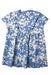A Blue Short Sleeve Dresses from Petit Bateau in size 2T for girl. (Front View)