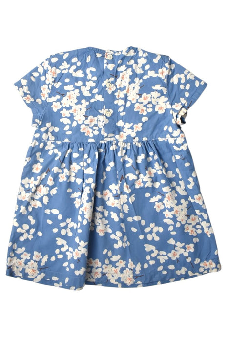 A Blue Short Sleeve Dresses from Petit Bateau in size 2T for girl. (Back View)