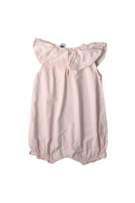 A Pink Sleeveless Rompers from Petit Bateau in size 2T for girl. (Back View)