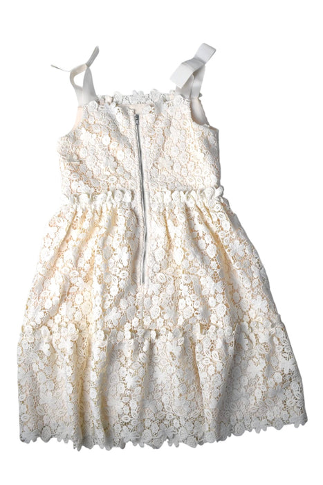 A Ivory Sleeveless Dresses from Self-portrait in size 12Y for girl. (Back View)