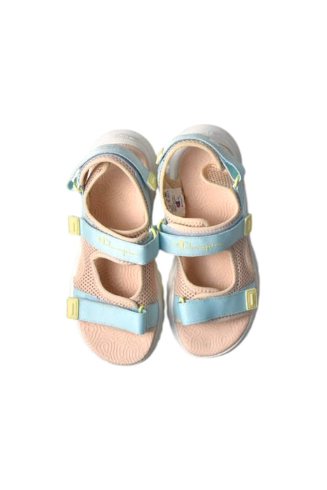 A Blue Sandals from Champion in size 10Y for girl. (Back View)