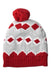 A Red Winter Hats from Kite in size 3T for neutral. (Back View)