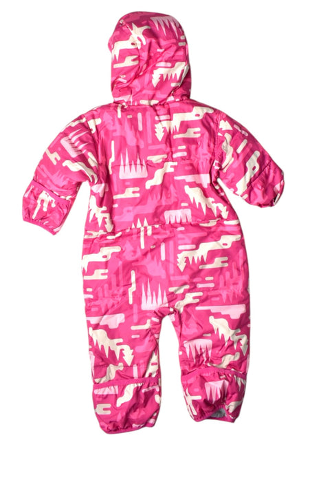 A Pink Snowsuits from Columbia in size 6-12M for girl. (Back View)
