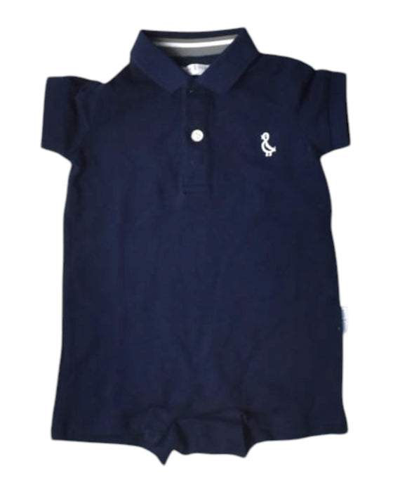 A Navy Short Sleeve Polos from Raph and Remy in size 0-3M for boy. (Front View)