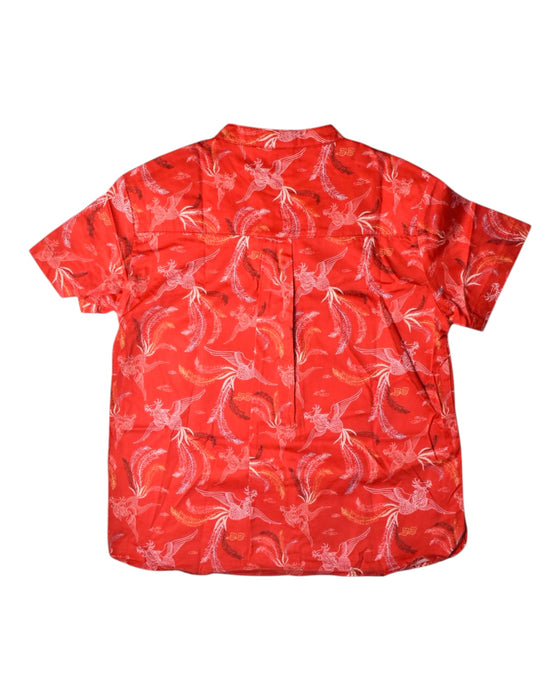 A Red Short Sleeve Shirts from Elly in size 6T for boy. (Back View)