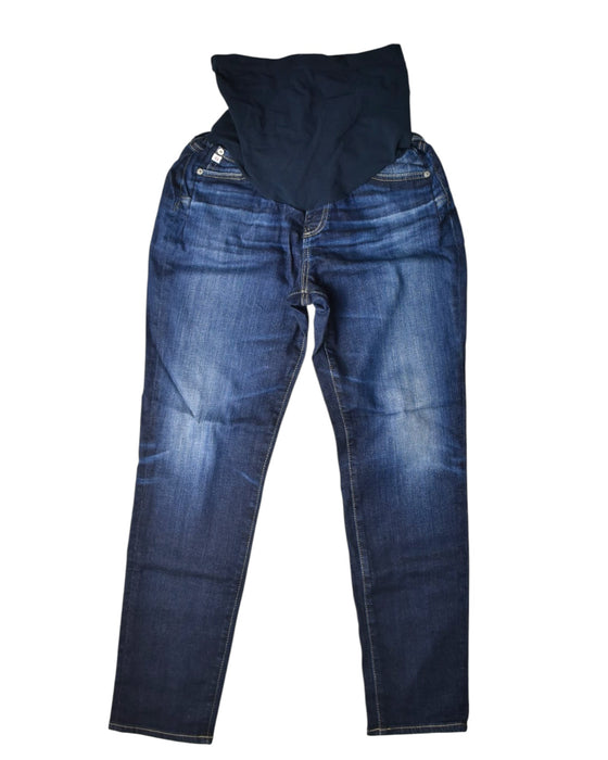 A Blue Jeans from A Pea in the Pod in size S for maternity. (Front View)