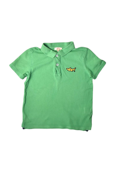A Green Short Sleeve Polos from DPAM in size 6T for boy. (Front View)