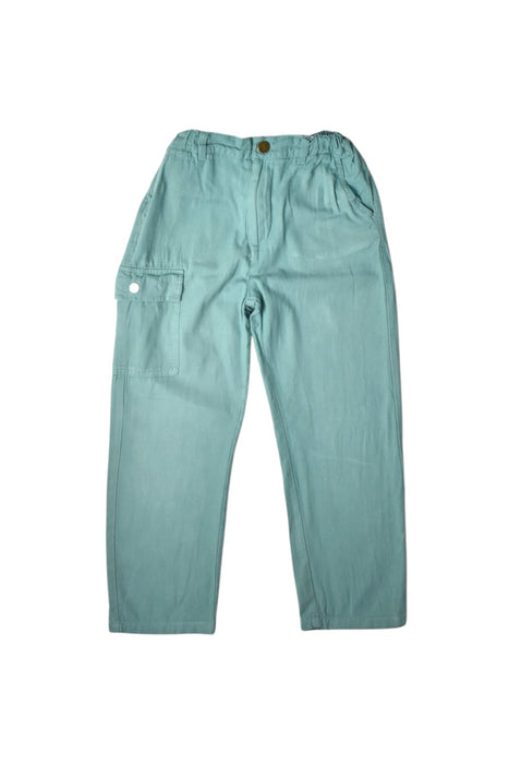 A Teal Casual Pants from Le Petit Society in size 6T for boy. (Front View)