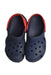 A Black Sandals from Crocs in size 6T for boy. (Back View)