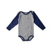 A Grey Long Sleeve Bodysuits from Petit Bateau in size 12-18M for boy. (Front View)