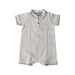 A White Short Sleeve Rompers from Petit Bateau in size 12-18M for boy. (Front View)