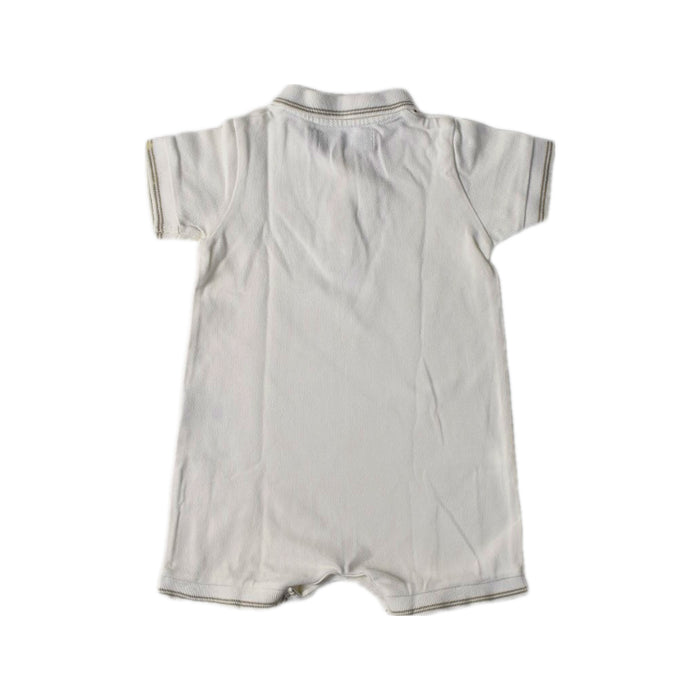A White Short Sleeve Rompers from Petit Bateau in size 12-18M for boy. (Back View)