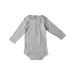 A Grey Long Sleeve Bodysuits from Petit Bateau in size 12-18M for girl. (Back View)
