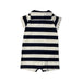 A Navy Short Sleeve Rompers from Petit Bateau in size 12-18M for neutral. (Back View)