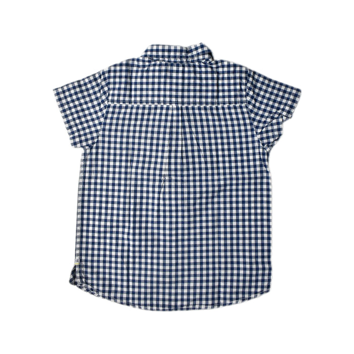 A Blue Short Sleeve Shirts from Jacadi in size 4T for boy. (Back View)