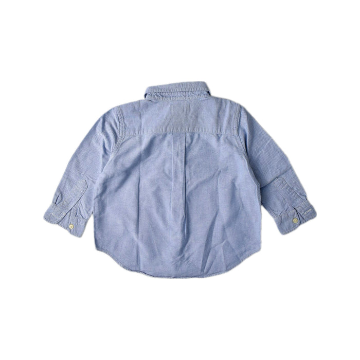 A Blue Long Sleeve Shirts from Ralph Lauren in size 12-18M for boy. (Back View)