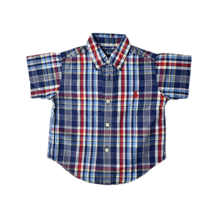 A Multicolour Short Sleeve Shirts from Ralph Lauren in size 6-12M for boy. (Front View)