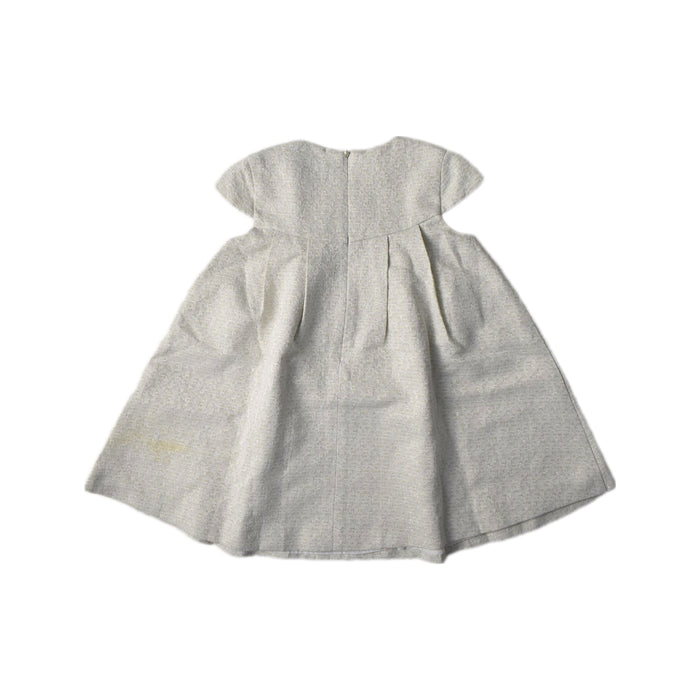A Ivory Short Sleeve Dresses from Tartine et Chocolat in size 3T for girl. (Back View)
