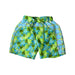A Green Swim Shorts from i play in size 6-12M for boy. (Front View)
