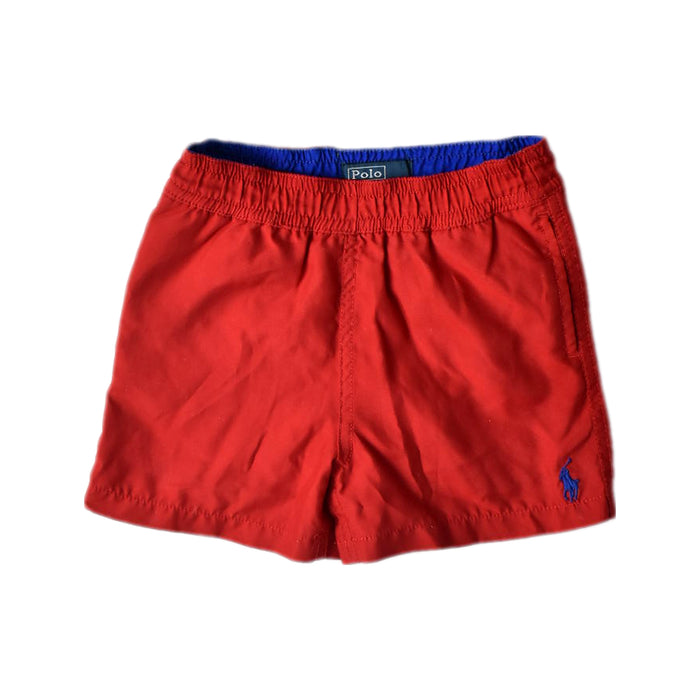 A Red Swim Shorts from Polo Ralph Lauren in size 12-18M for boy. (Front View)