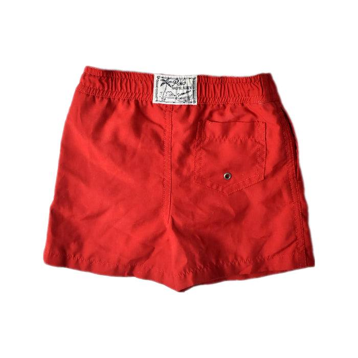 A Red Swim Shorts from Polo Ralph Lauren in size 12-18M for boy. (Back View)