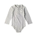 A White Long Sleeve Bodysuits from Cyrillus in size 6-12M for girl. (Front View)